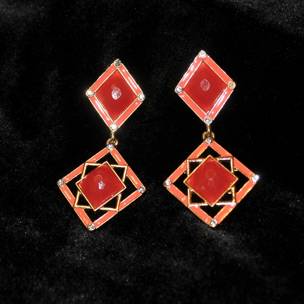 Red Diamond Earrings‎ 8028